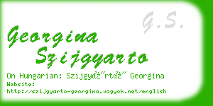 georgina szijgyarto business card
